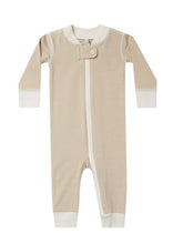 Latte Stripe Romper 130 BABY BOYS/NEUTRAL APPAREL Quincy Mae 0-3m 