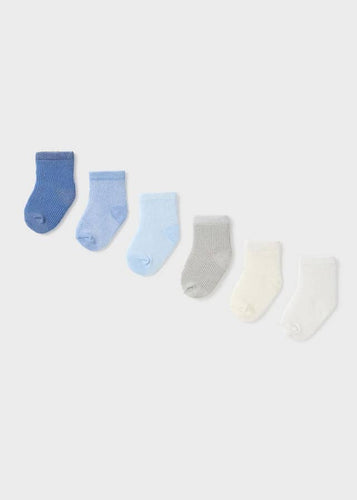 Light Blue Set of 6 Socks 100 ACCESSORIES BABY Mayoral 