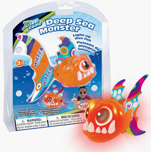 Light Up Deep Sea Monster- Dive Toy 196 TOYS CHILD Thin Air Toys Orange 