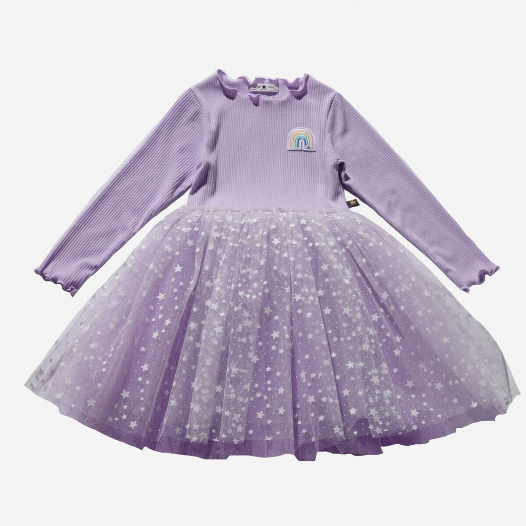 Lilac Rainbow Patch Tutu Dress 150 GIRLS APPAREL 2-8 Petite Hailey 2 
