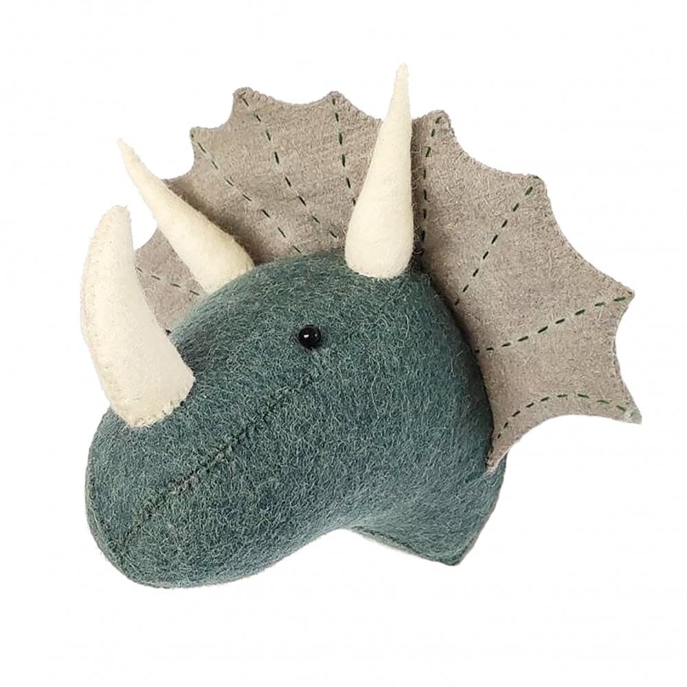 Mini Blue Triceratops Head 170 DÉCOR Fiona Walker 