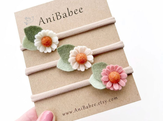 Mini Daisy 3-Pack Headbands 100 ACCESSORIES BABY AniBabee 