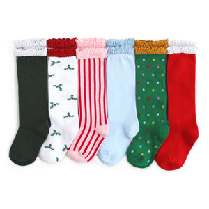 Mistletoe Knee High Socks 999 DISTRESS Little Stocking Co. 1.5-3Y 