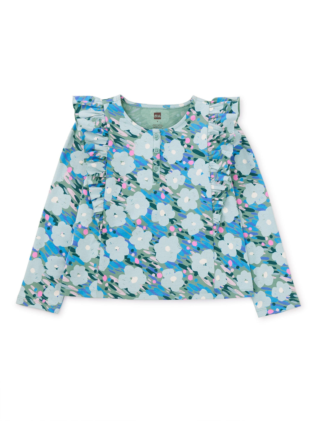 Monet's Garden Ruffle Top 150 GIRLS APPAREL 2-8 Tea 2 