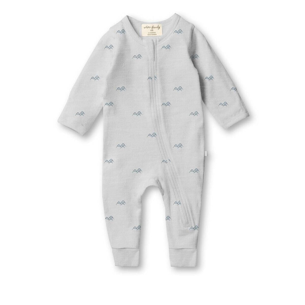 Mountain Top Zip Footie 130 BABY BOYS/NEUTRAL APPAREL Wilson & Frenchy 3-6m 