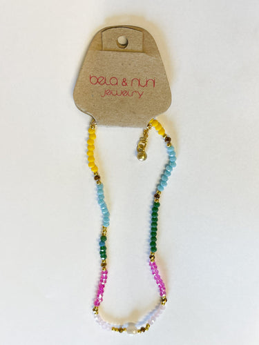 Multi Pearl Crystal Necklace 110 ACCESSORIES CHILD Bela+Nuni Multi Color 