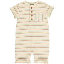 Multi Stripe Henley Romper 130 BABY BOYS/NEUTRAL APPAREL Me+Henry 3-6m 