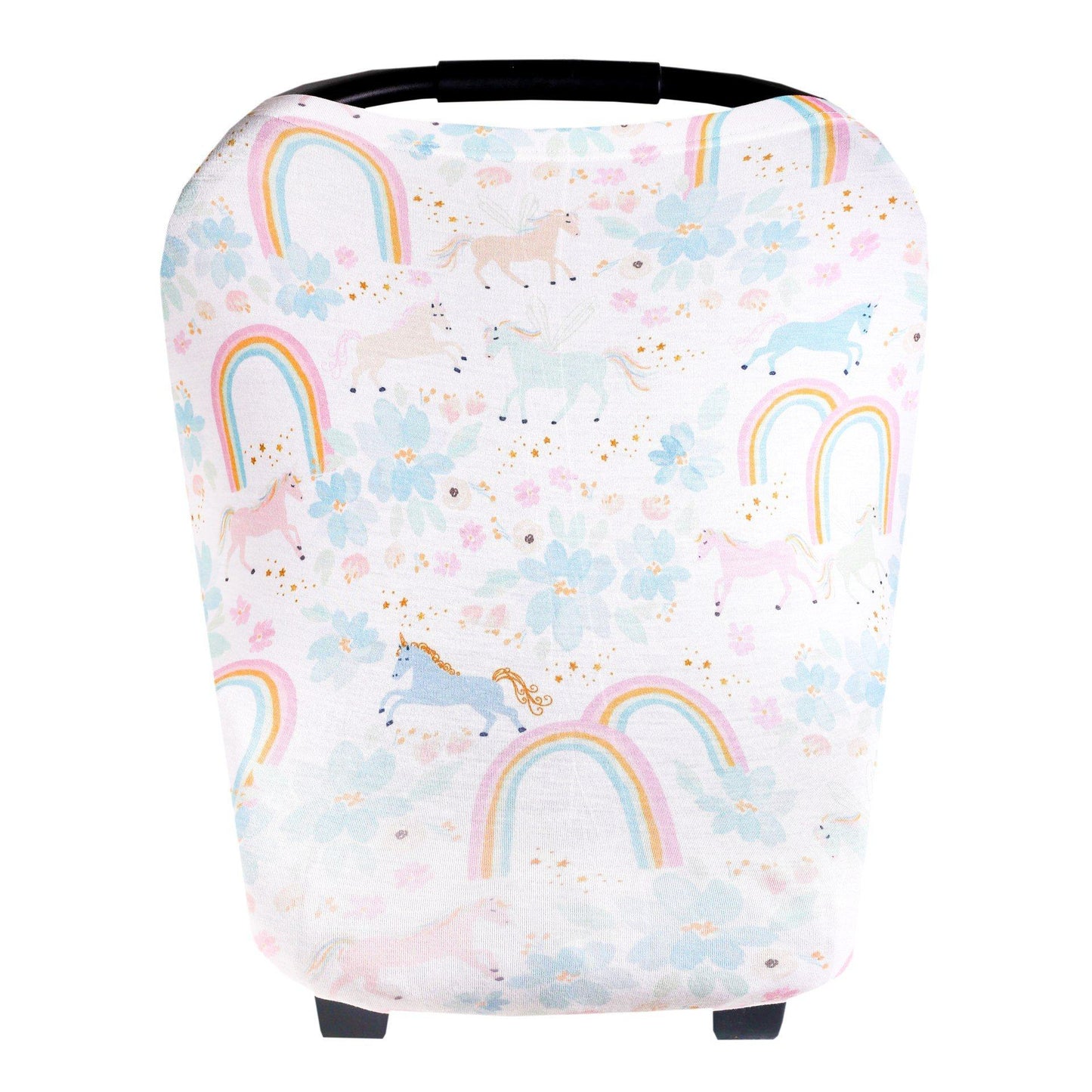Multi-Use Covers Nursing Cover Copper Pearl Whimsy (Pink Rainbow) 
