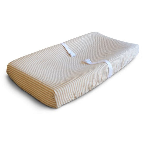 Natural Stripe Changing Pad Cover 180 BABY GEAR Mushie 