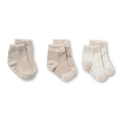 Neutral 3 Sock Pack 130 BABY BOYS/NEUTRAL APPAREL Wilson & Frenchy 0-3m 