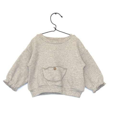 Oatmeal Pocket Sweater 120 BABY GIRLS APPAREL Play Up 3m 
