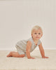 Ocean Stripe Henley Romper 130 BABY BOYS/NEUTRAL APPAREL Quincy Mae 