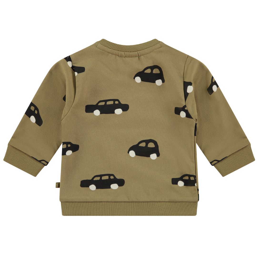 Olive Cars Sweatshirt 130 BABY BOYS/NEUTRAL APPAREL Babyface 
