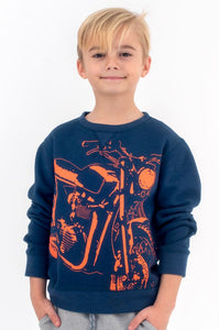 Orange Motorcycle Sweatshirt 140 BOYS APPAREL 2-8 Appaman 