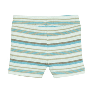 Pastel Blue Stripe Shorts 130 BABY BOYS/NEUTRAL APPAREL Minymo 