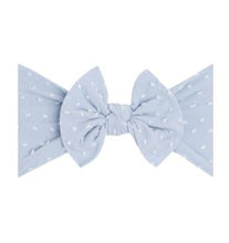 Patterned Knot Bows 100 ACCESSORIES BABY Baby Bling Bows Dusty Blue Dot 