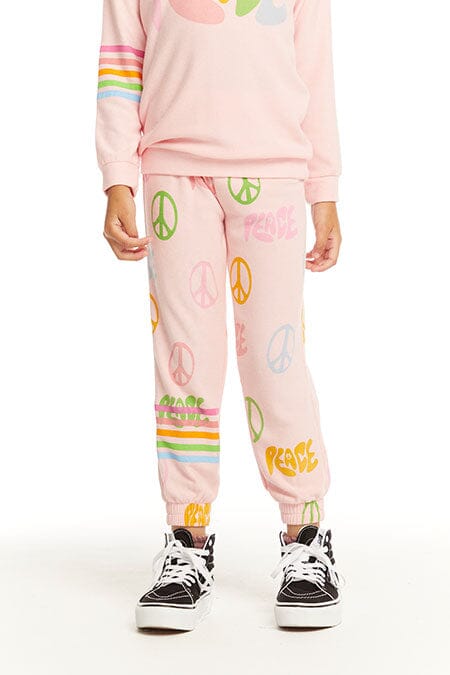 Peace Pink Joggers 150 GIRLS APPAREL 2-8 Chaser 4 