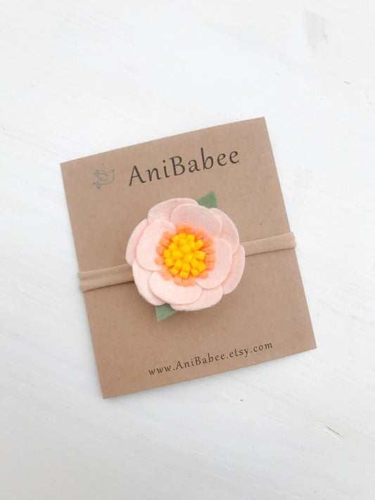 Peach Petal Flower Headband 100 ACCESSORIES BABY AniBabee 