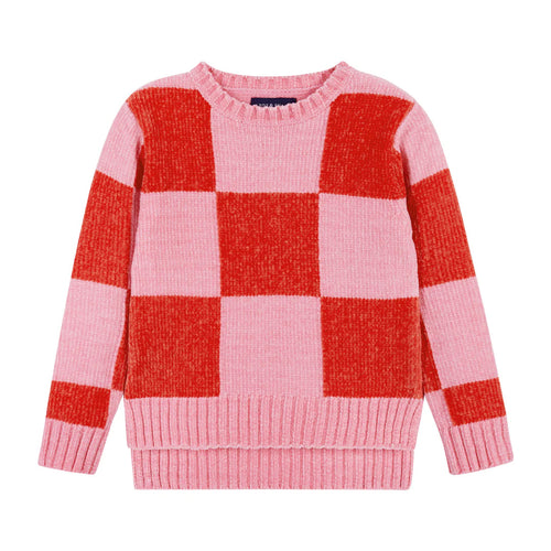 Pink Colorblock Chenille Sweater 160 GIRLS APPAREL TWEEN 7-16 Andy & Evan 7 