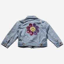 Pink Daisy Patched Denim Jacket 150 GIRLS APPAREL 2-8 Petite Hailey 2 