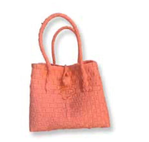 Pink Faux Rattan Purse 110 ACCESSORIES CHILD Bela+Nuni 