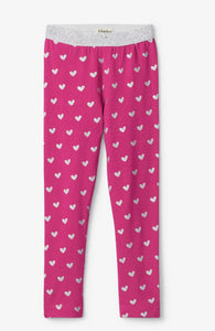Pink Happy Hearts Silver Waist Legging 150 GIRLS APPAREL 2-8 Hatley Kids 2T 