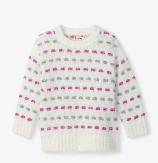 Pink & Silver Basketweave Sweater 150 GIRLS APPAREL 2-8 Hatley Kids 2 