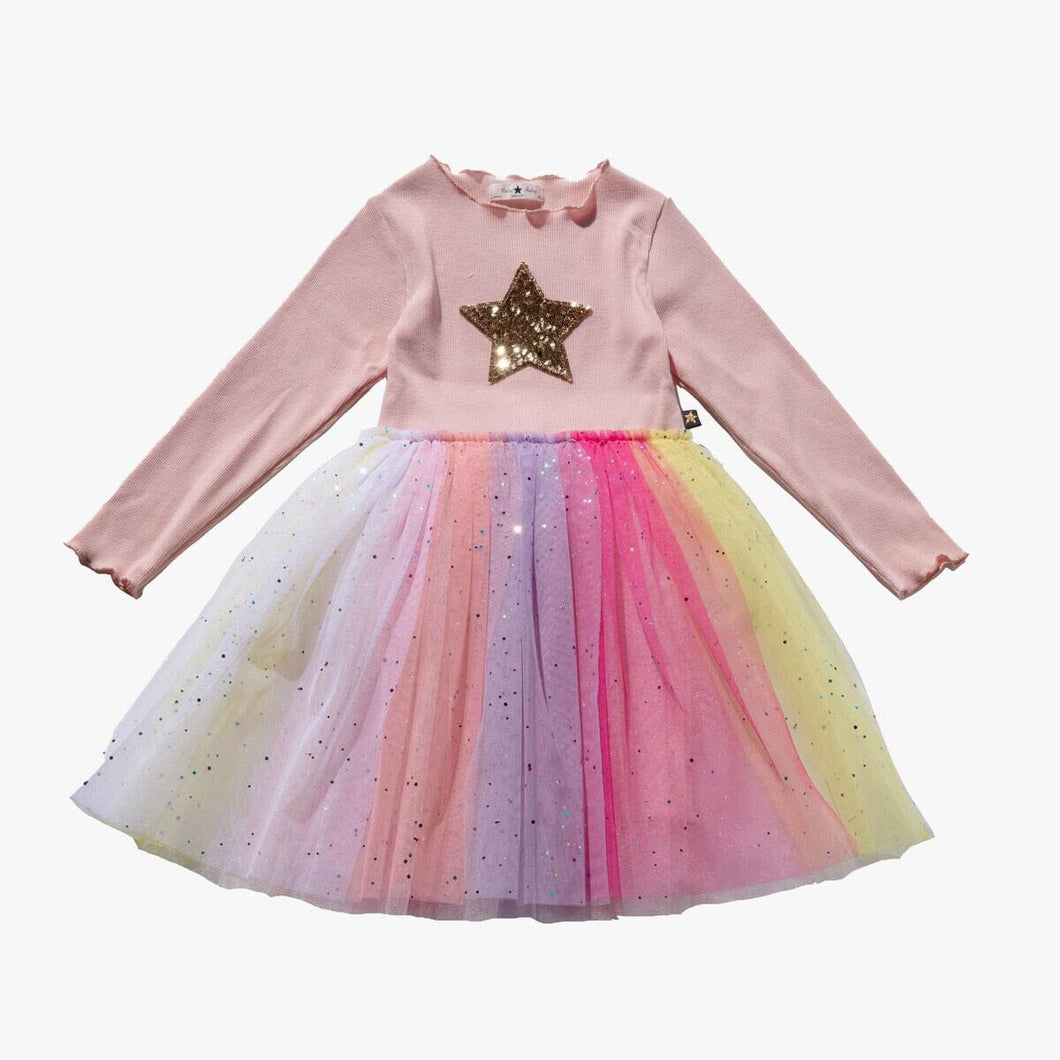 Pink Star Rainbow Tutu Dress 150 GIRLS APPAREL 2-8 Petite Hailey 2 
