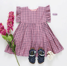 Pink/Navy Plaid Kit Dress 150 GIRLS APPAREL 2-8 Pink Chicken 
