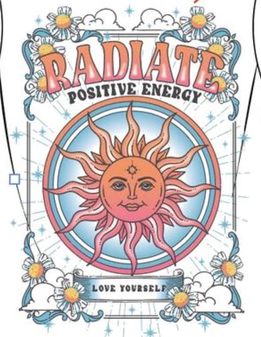 Radiate Positive Energy Tee 160 GIRLS APPAREL TWEEN 7-16 Paper Flower 7/8 