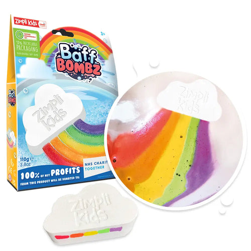 Rainbow Cloud Surprise Bath Bomb 180 BABY GEAR Zimpli Kids 
