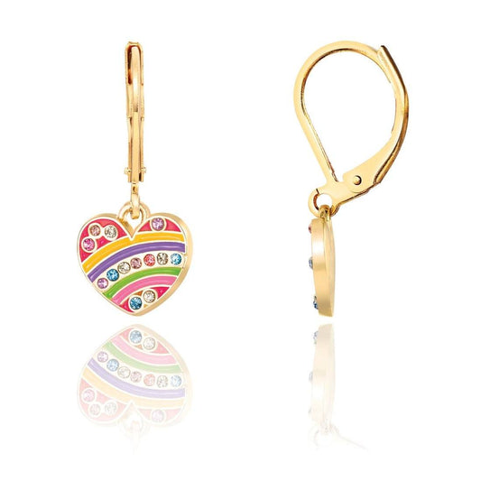 Rainbow Heart Dangle Earrings 110 ACCESSORIES CHILD Girl Nation 