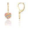 Rainbow Heart Dangle Earrings 110 ACCESSORIES CHILD Girl Nation 