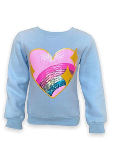Rainbow Heart Sparkle Sweatshirt 150 GIRLS APPAREL 2-8 Lola & The Boys 2 
