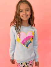 Rainbow Heart Sparkle Sweatshirt 150 GIRLS APPAREL 2-8 Lola & The Boys 