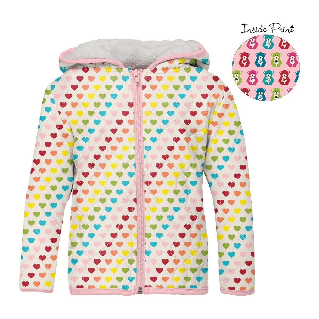 Rainbow Hearts Quilted Jacket 150 GIRLS APPAREL 2-8 Kickee Pants 2T 