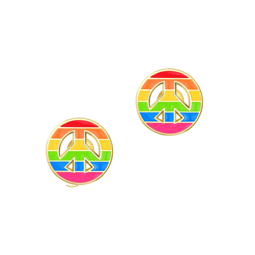 Rainbow Peace Cutie Earrings 110 ACCESSORIES CHILD Girl Nation 