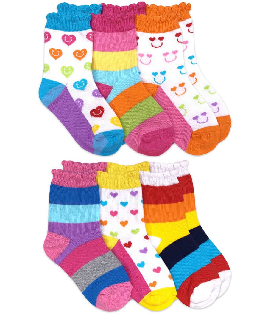 Rainbow Smiles 6 Pack Socks 110 ACCESSORIES CHILD Jefferies Socks 