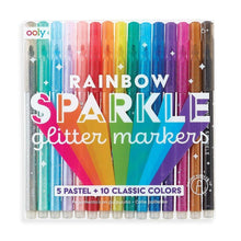 Rainbow Sparkle Glitter Markers Toys Ooly 