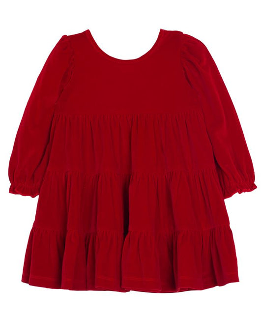 Red Noella Velvet Dress 150 GIRLS APPAREL 2-8 Mabel & Honey 2 