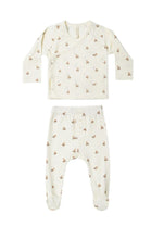 Rose Fleur Pointelle Pant Set 120 BABY GIRLS APPAREL Quincy Mae 0-3m 