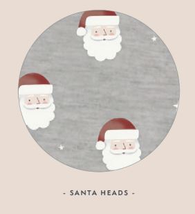 Santas on Grey Footie 130 BABY BOYS/NEUTRAL APPAREL Firsts Petit Lem 