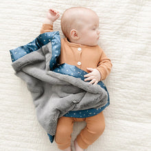 Satin Mini Blanket 191 GIFT BABY Saranoni Navy Twinkle Star 