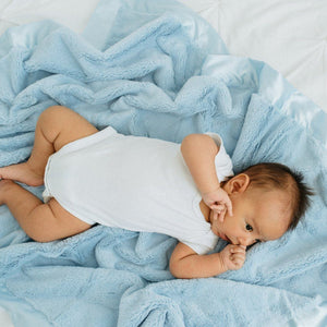 Satin Receiving Blanket 192 GIFT CHILD Saranoni Light Blue 