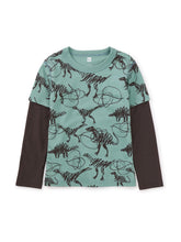 Scribble Dinos Layered Tee 140 BOYS APPAREL 2-8 Tea 2 