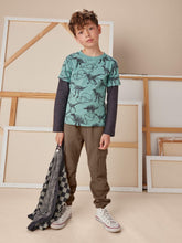 Scribble Dinos Layered Tee 140 BOYS APPAREL 2-8 Tea 