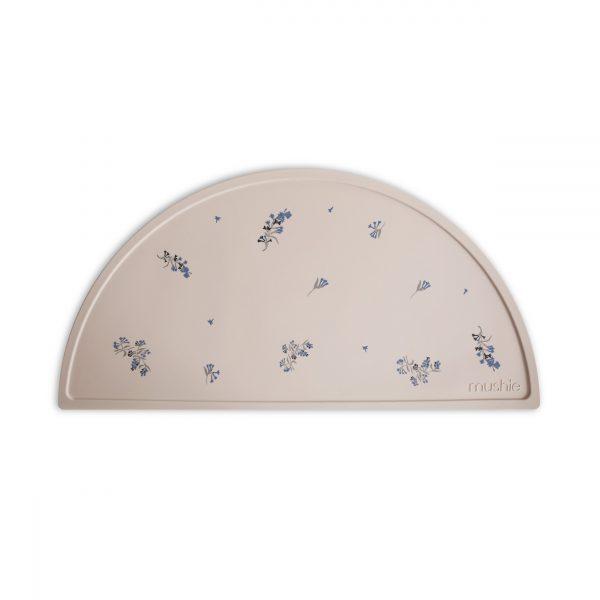 Silicone Place Mat Plates Mushie Lilac Flowers 