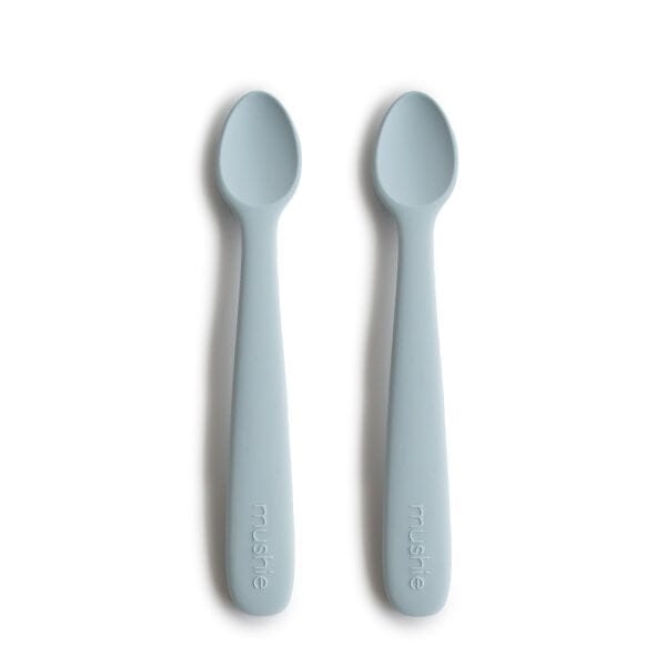 Mushie Silicone Feeding Spoons Stone/Cloudy Mauve