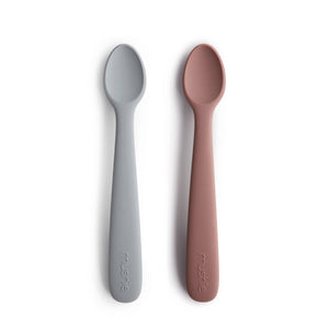 Silicone Spoons 180 BABY GEAR Mushie Stone/Cloudy Mauve 