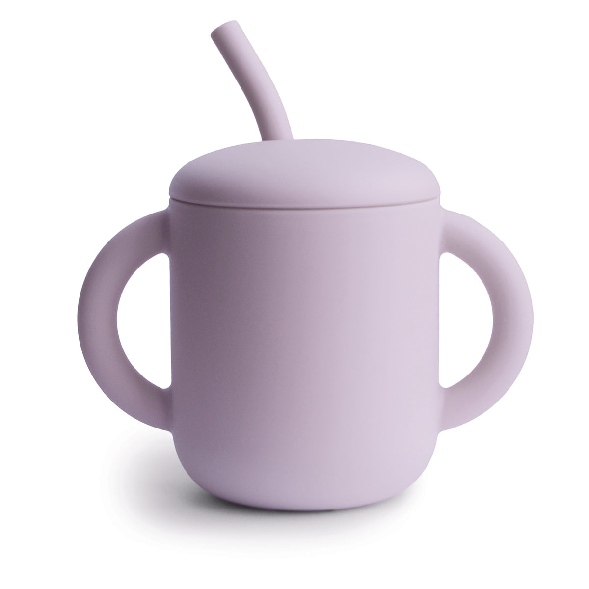 Silicone Training Cup + Straw 180 BABY GEAR Mushie Soft Lilac 